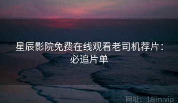 星辰影院免费在线观看老司机荐片：必追片单
